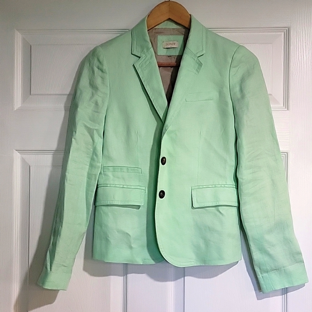 Pastel Green Jcrew Blazer Small